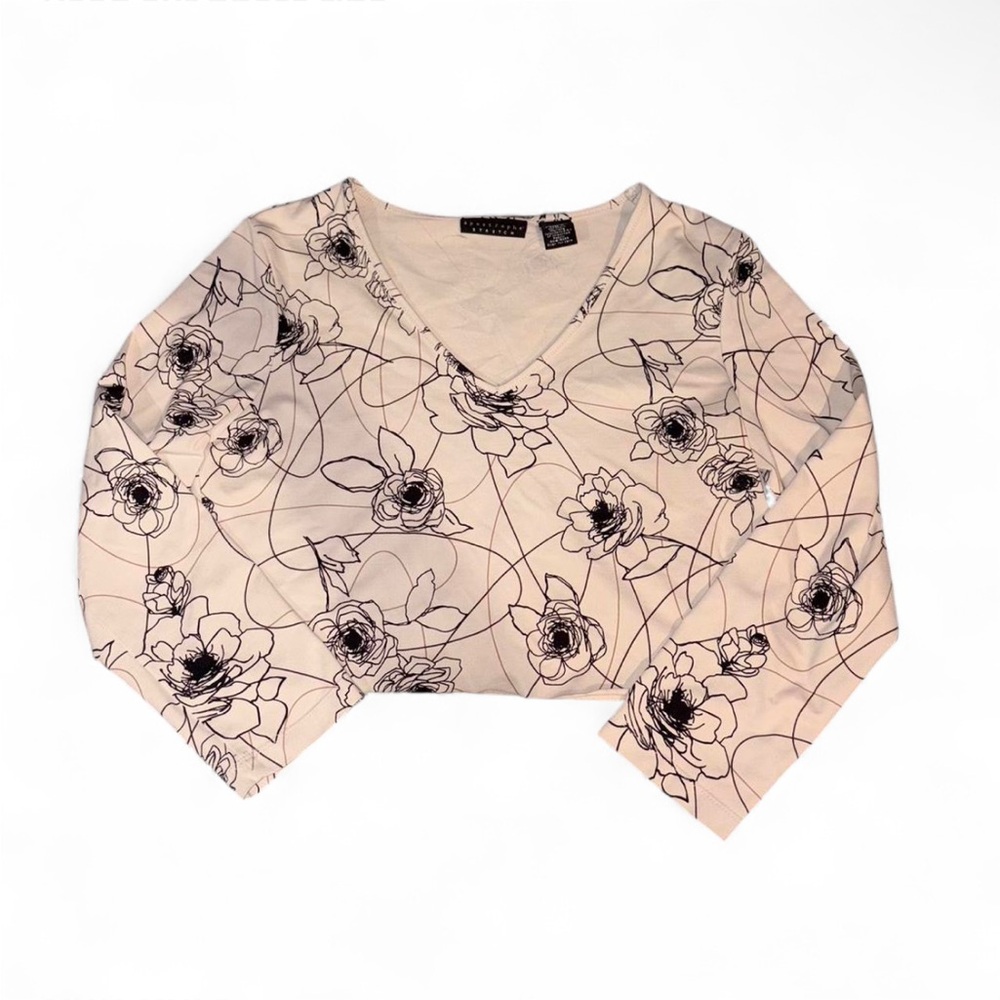 Apostrophe Vintage Cream Floral Long Sleeve Blouse